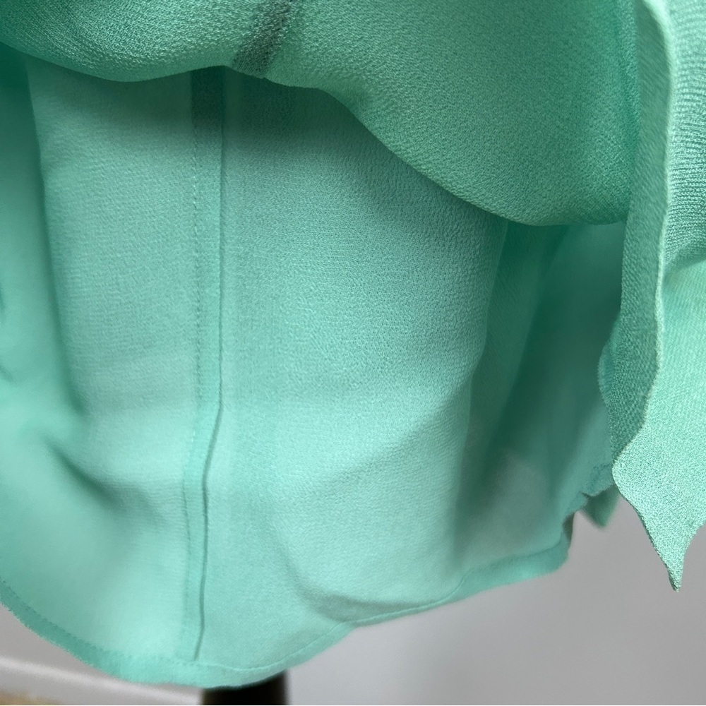Escada Sport Dafari Chiffon Cap Sleeve Button Dress Size 34 Mint Green - Picture 10 of 15